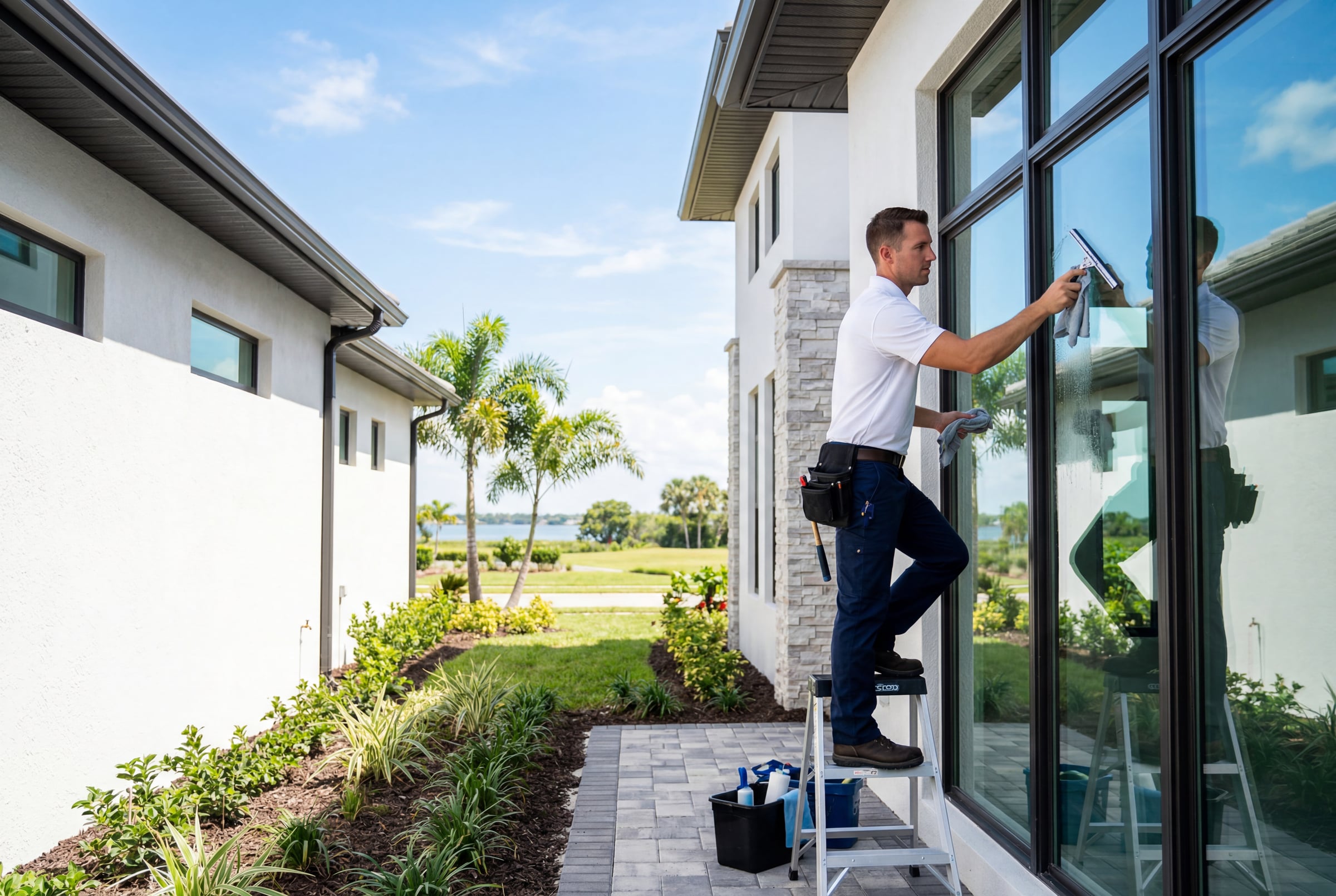 Post-construction window cleaning