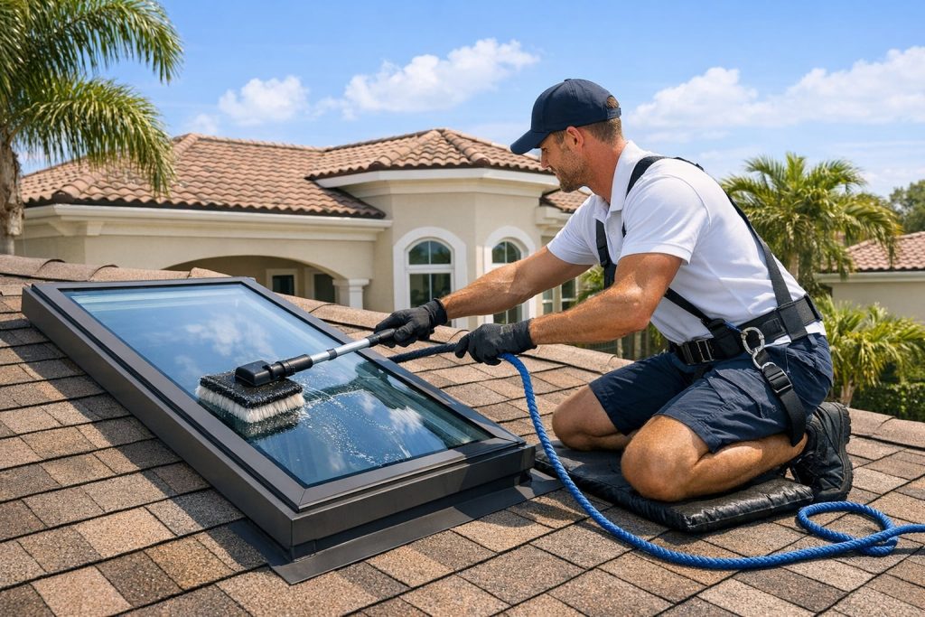 Skylight cleaning