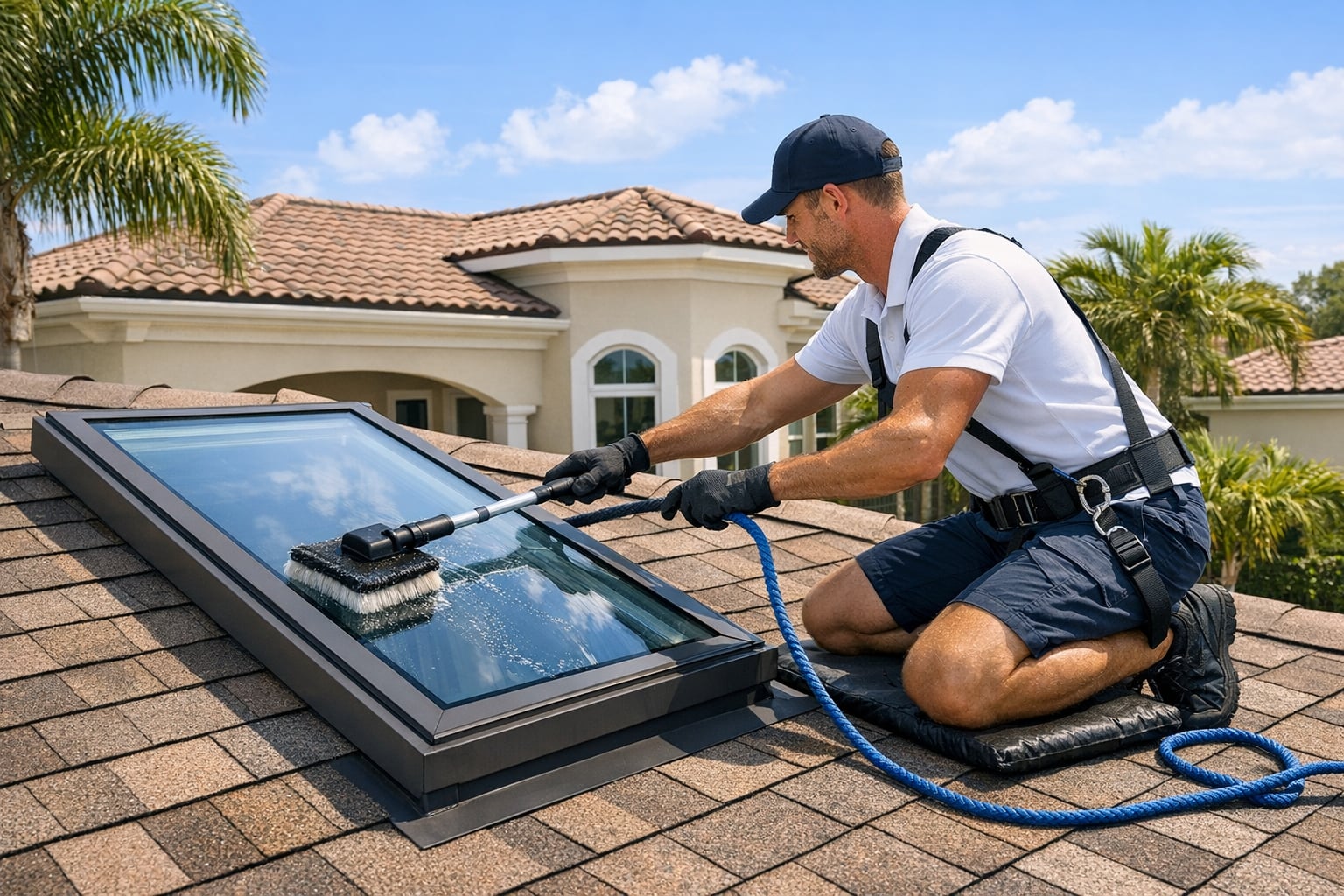 Skylight cleaning